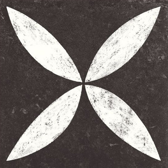 Fleurig zwart 70x70x3cm