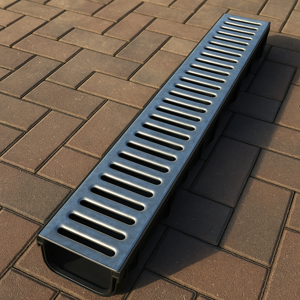 Aluminium goot 100cm (incl. uitloop per set)