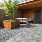 Antraciet bloem 70x70x3cm